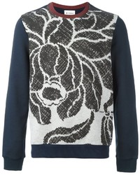 dunkelblauer bedruckter Pullover von Dondup