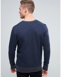 dunkelblauer bedruckter Pullover von Jack and Jones