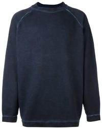 dunkelblauer bedruckter Pullover von Off-White