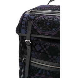 dunkelblauer bedruckter Rucksack von Etro