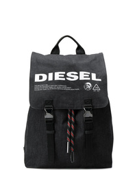 dunkelblauer bedruckter Rucksack von Diesel