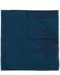 dunkelblauer bedruckter Schal von Etro