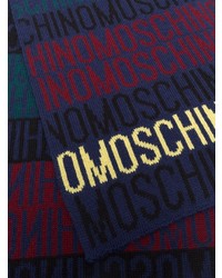 dunkelblauer bedruckter Schal von Moschino