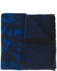 dunkelblauer bedruckter Schal von MCQ