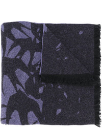 dunkelblauer bedruckter Schal von MCQ