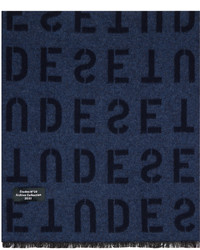 dunkelblauer bedruckter Schal von Études
