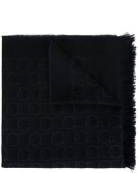 dunkelblauer bedruckter Schal von Salvatore Ferragamo