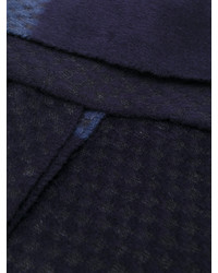 dunkelblauer bedruckter Seideschal von Canali