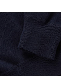 dunkelblauer bestickter Pullover mit einem Rundhalsausschnitt von Polo Ralph Lauren