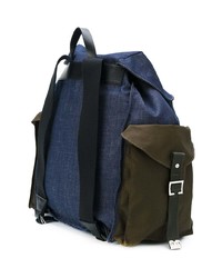 dunkelblauer bestickter Rucksack von DSQUARED2