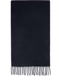 dunkelblauer bestickter Schal von MAISON KITSUNÉ