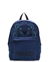 dunkelblauer bestickter Segeltuch Rucksack von Kenzo