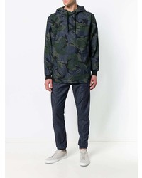 dunkelblauer Camouflage Pullover mit einem Kapuze von G Star