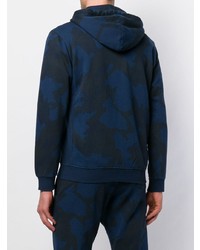 dunkelblauer Camouflage Pullover mit einem Kapuze von atlantic stars