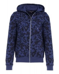 dunkelblauer Camouflage Pullover mit einem Kapuze von Michael Kors