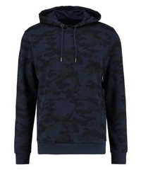 dunkelblauer Camouflage Pullover mit einem Kapuze von YOURTURN