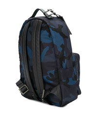 dunkelblauer Camouflage Rucksack von Valentino