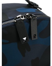 dunkelblauer Camouflage Rucksack von Valentino