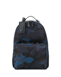dunkelblauer Camouflage Rucksack von Valentino