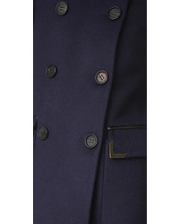 dunkelblauer flauschiger Mantel von Mackage