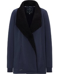 dunkelblauer Fleece-Mantel von Dreimaster