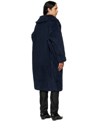 dunkelblauer Fleece-Mantel von Max Mara