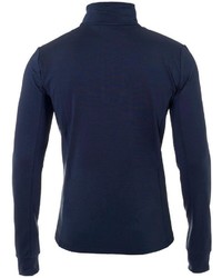 dunkelblauer Fleece-Pullover mit einem Reißverschluss am Kragen von Brunotti