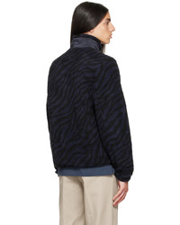 dunkelblauer Fleece-Pullover mit einem Reißverschluß von Ps By Paul Smith