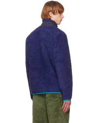 dunkelblauer Fleece-Pullover mit einem Reißverschluß von Polo Ralph Lauren