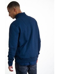 dunkelblauer Fleece-Pullover mit einem Reißverschluß von GARCIA