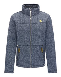 dunkelblauer Fleece-Pullover mit einem Reißverschluß von Schmuddelwedda