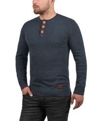 dunkelblauer Henley-Pullover von BLEND