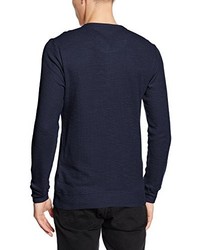 dunkelblauer Henley-Pullover von Esprit