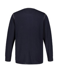 dunkelblauer Henley-Pullover von JP1880