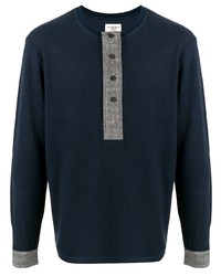 dunkelblauer Henley-Pullover von Kent & Curwen