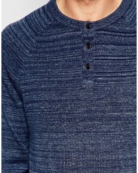 dunkelblauer Henley-Pullover von Esprit