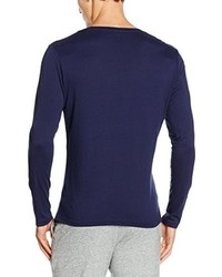 dunkelblauer Henley-Pullover von Tommy Hilfiger