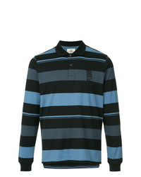 dunkelblauer horizontal gestreifter Polo Pullover von Kent & Curwen