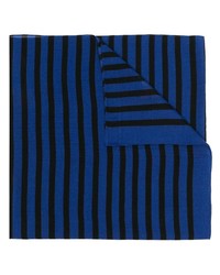 dunkelblauer horizontal gestreifter Schal von Moschino