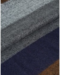 dunkelblauer horizontal gestreifter Schal von Asos