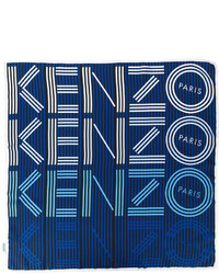 dunkelblauer horizontal gestreifter Schal von Kenzo