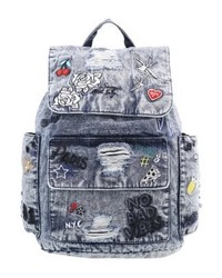 dunkelblauer Jeans Rucksack von New Look