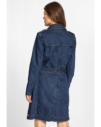 dunkelblauer Jeans Trenchcoat von khujo