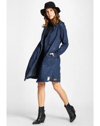 dunkelblauer Jeans Trenchcoat von khujo