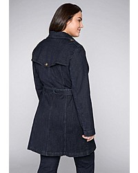 dunkelblauer Jeans Trenchcoat von Sheego