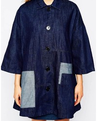 dunkelblauer Jeans Trenchcoat