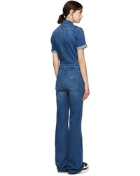 dunkelblauer Jumpsuit aus Jeans von Stella McCartney