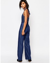 dunkelblauer Jumpsuit aus Jeans von Vero Moda