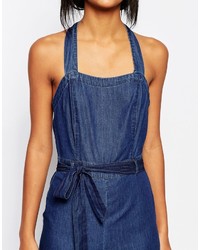 dunkelblauer Jumpsuit aus Jeans von Vero Moda