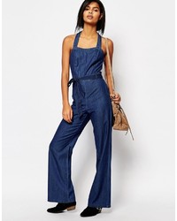 dunkelblauer Jumpsuit aus Jeans von Vero Moda